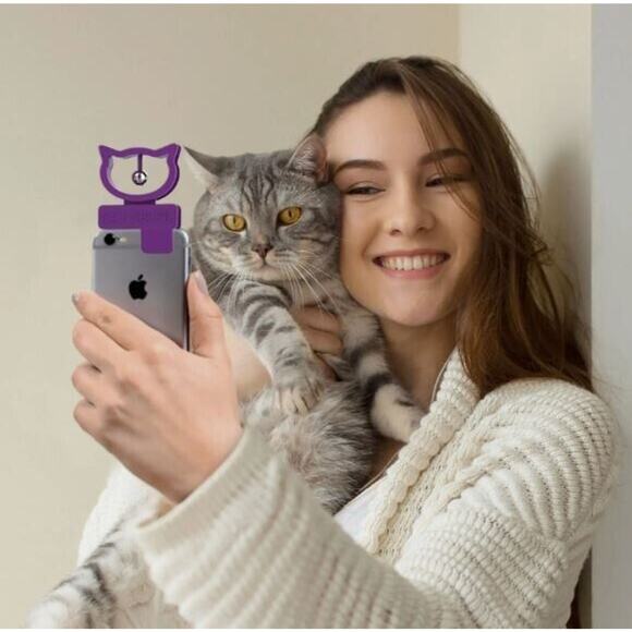 New Cat Kitten Selfie Cellphone Holder Accessory Picture Instagram Kitty Lover - Picture 1 of 3